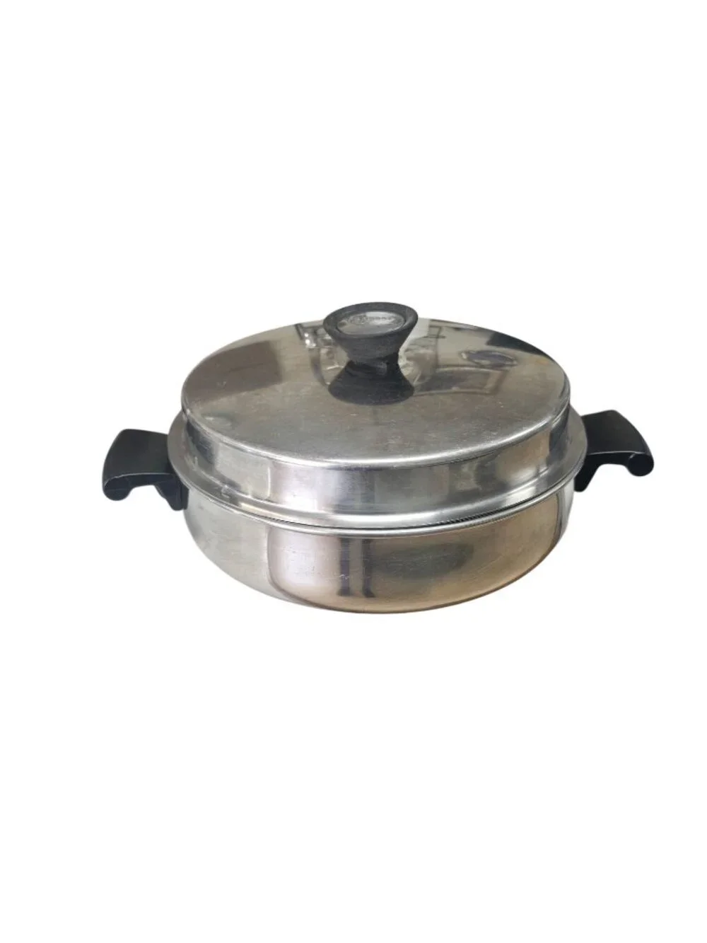 Amway Queen 6‑Cup Egg Poacher Tray with Egg Cups, Pan & Lid Stainless Steel Set